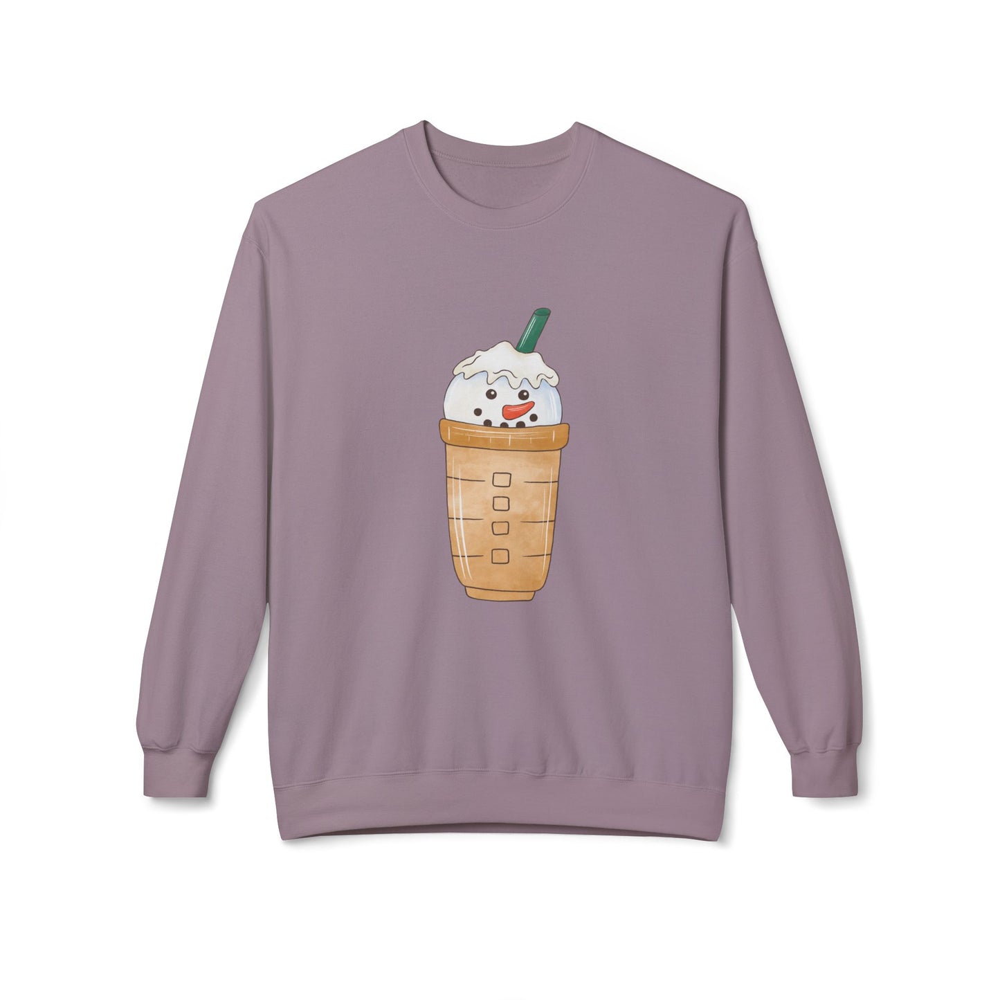 Friday Knights -  Snowman Coffee Cup Frappe fleece Sweatshirt