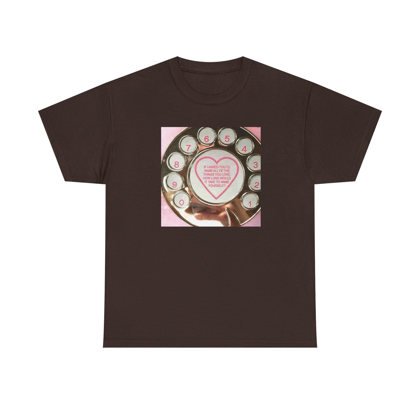 Friday Knights- Vintage Rotary Phone Heart T-Shirt love yourself