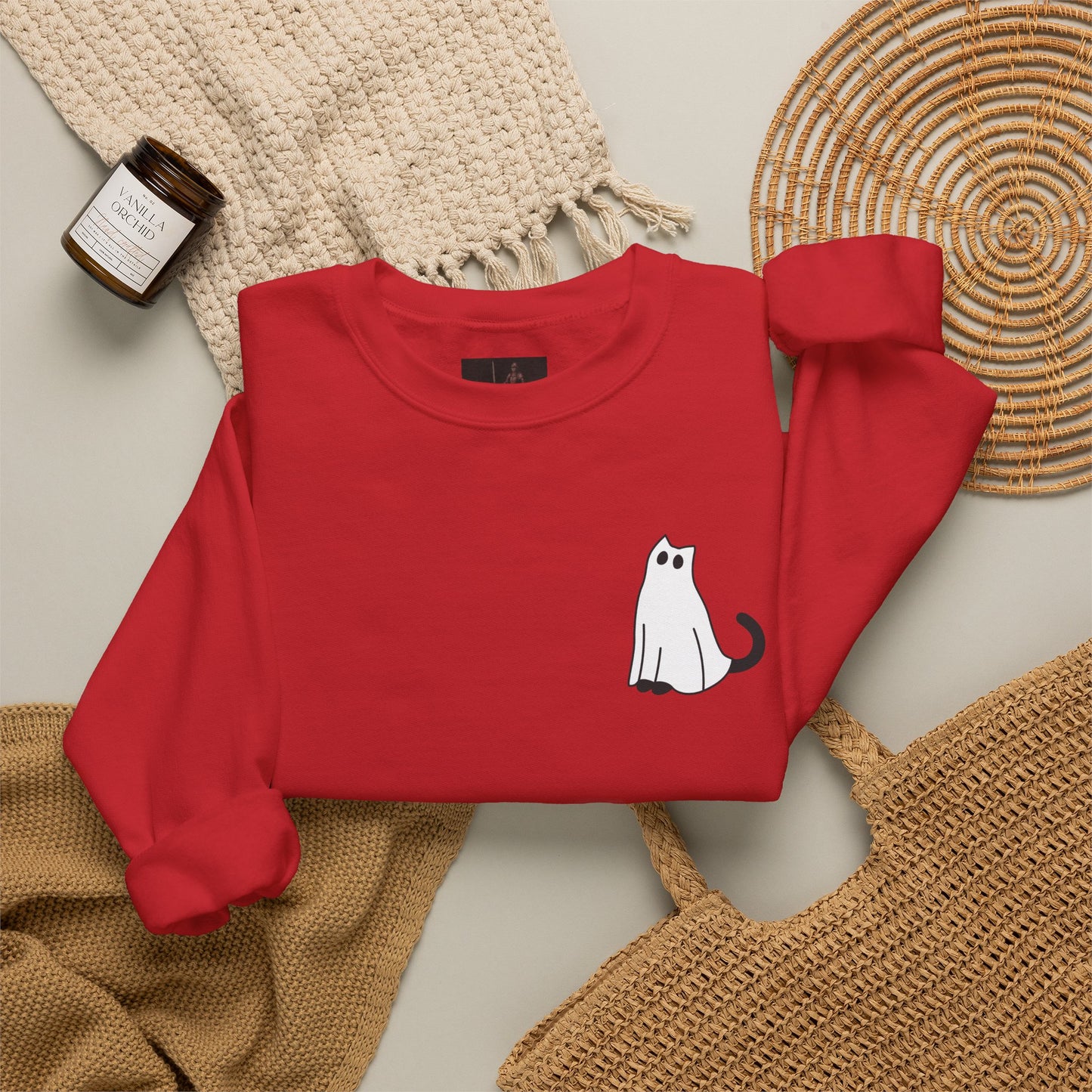Friday Knights - Ghost Cat Crewneck Sweatshirt