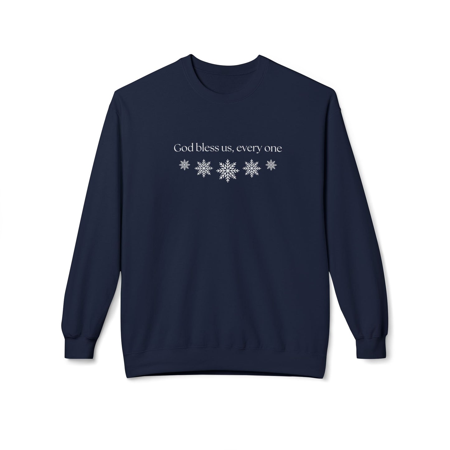 Friday Knights - God bless us, every one Snowflake Holiday fleece Pullover