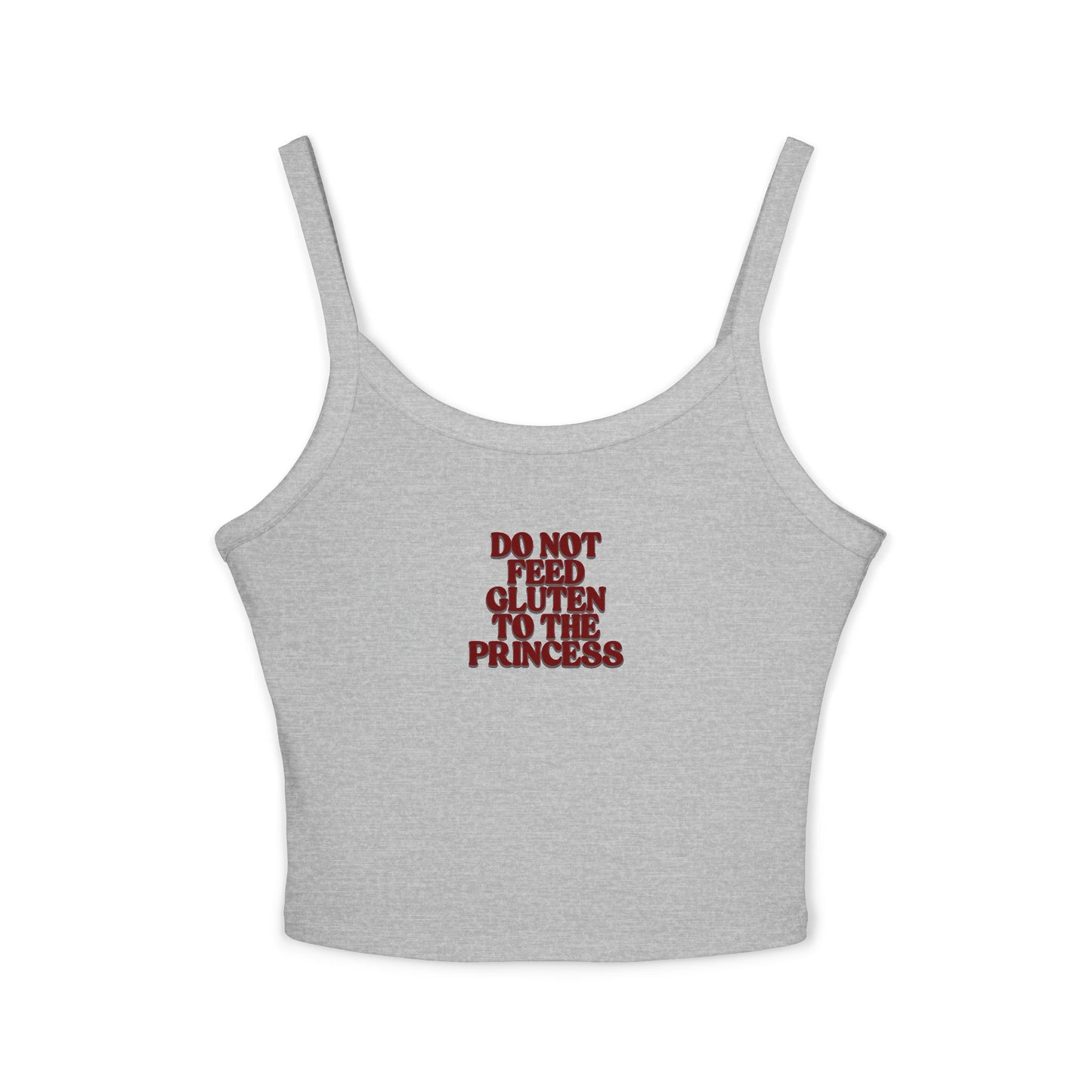 Do Not feed GLUTEN to the Princess Graphic crop top
