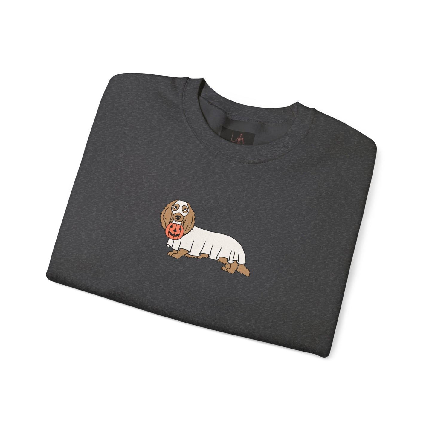 Friday Knights - Dachshund ghost Crewneck Sweatshirt