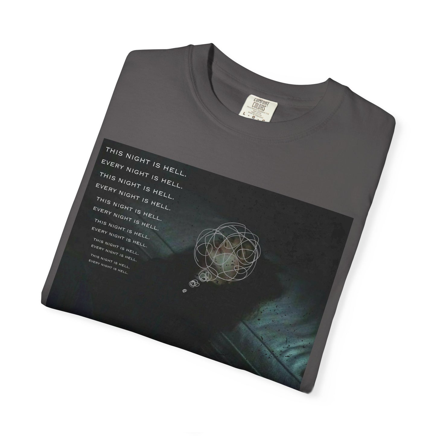 but this night is hell graphic tee