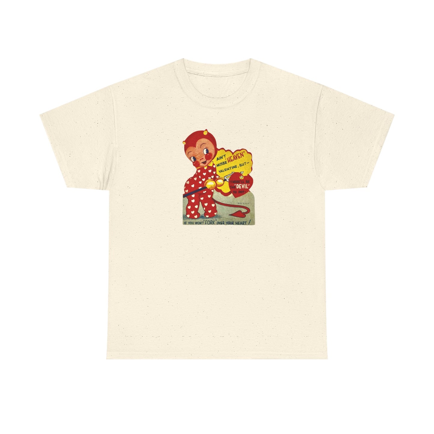 Friday Knights - Fork your heart Devil tee vintage Graphic T-Shirt