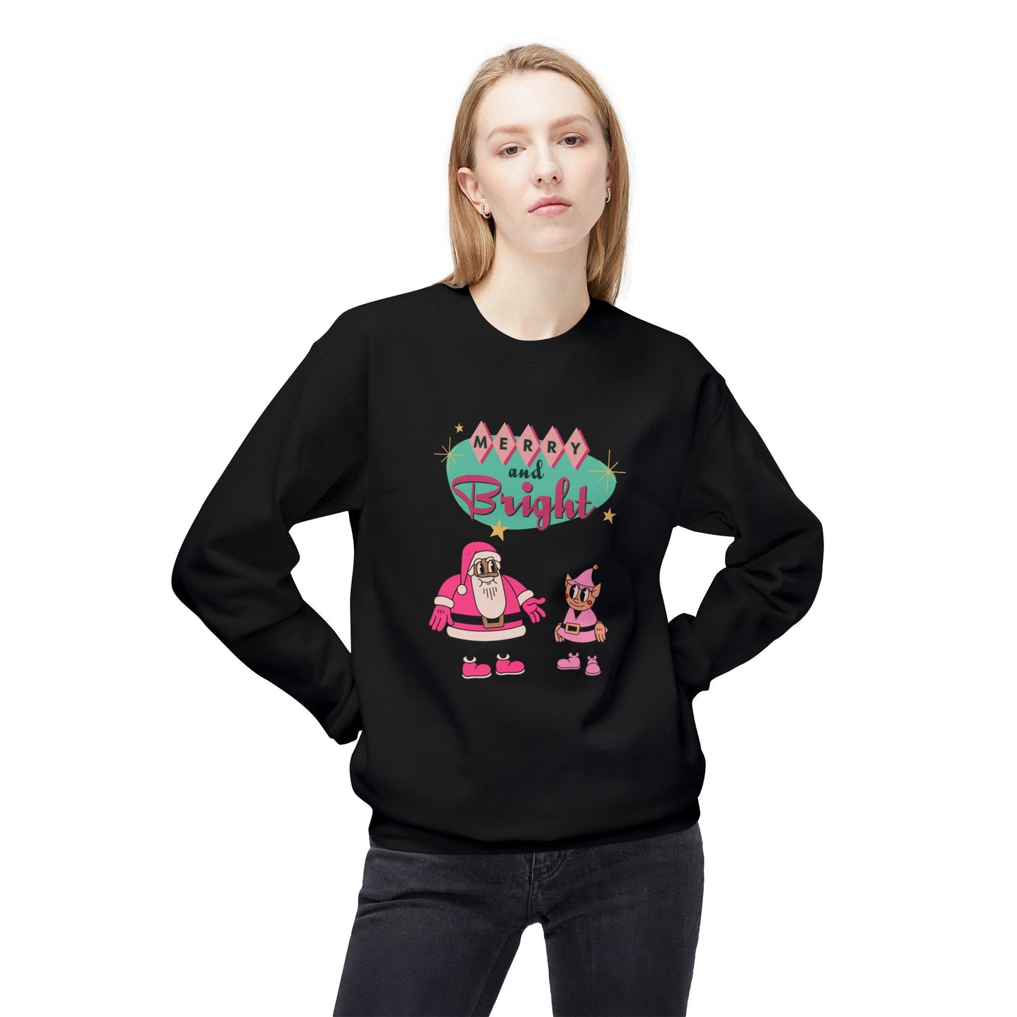 Friday Knights - Merry and Bright Crewneck fleece Sweatshirt