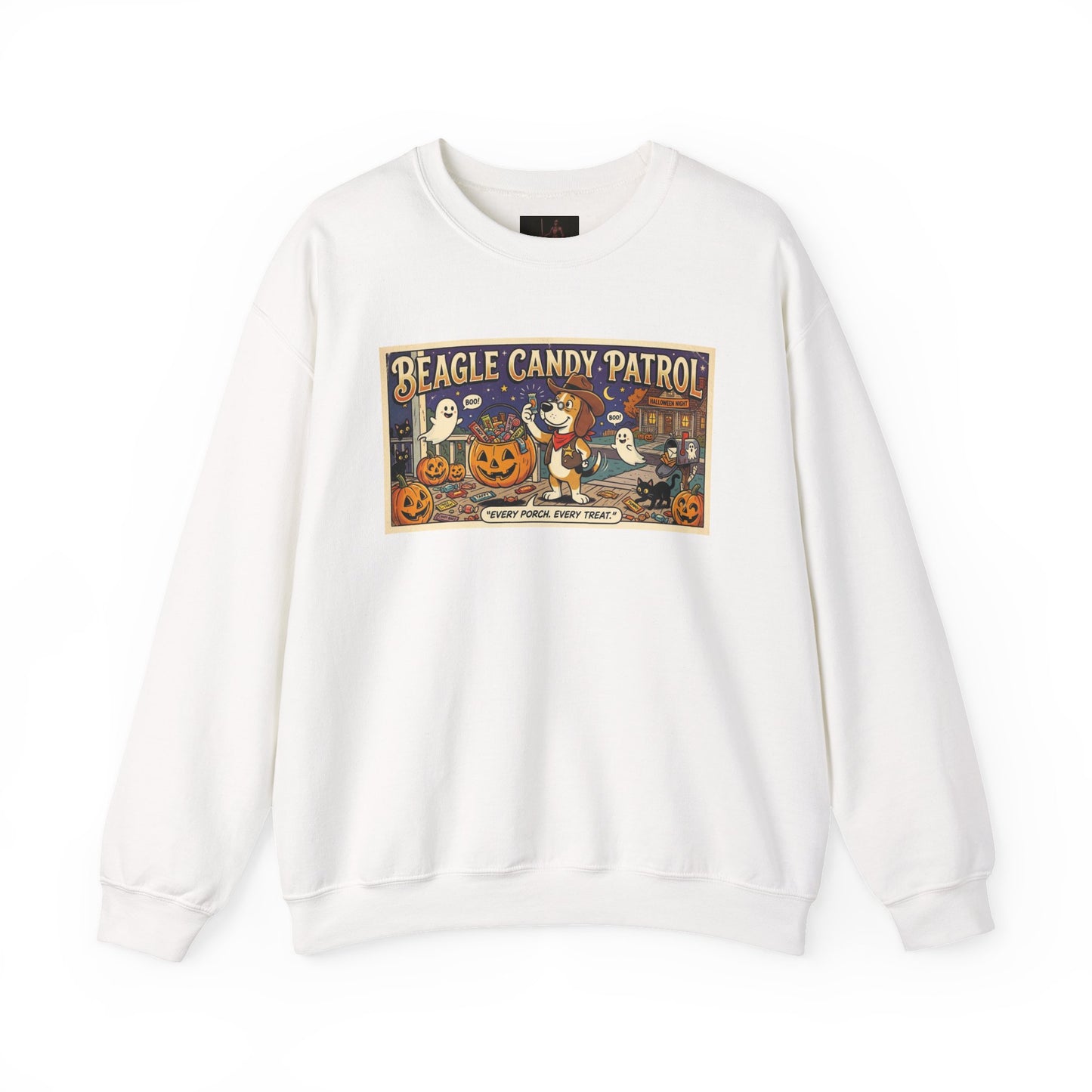 Friday Knights - Beagle Candy Patrol Halloween Crewneck Sweatshirt