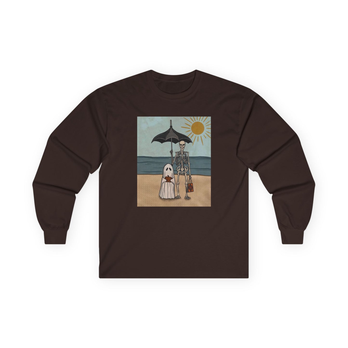 beach skeleton and ghost