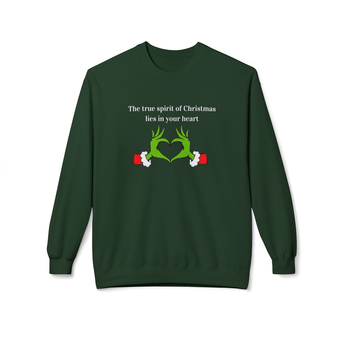 Friday Knights - Grinch the true spirit of Xmas... Fleece Crewneck Sweatshirt