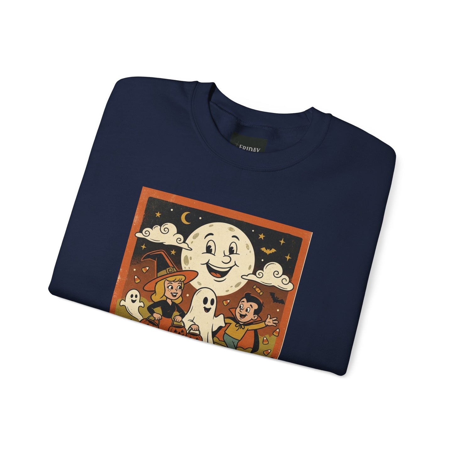 Friday Knights - Halloween Retro Crewneck Sweatshirt Trick Or Treaters