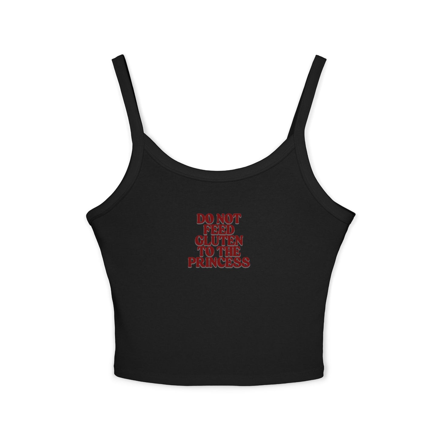 Do Not feed GLUTEN to the Princess Graphic crop top
