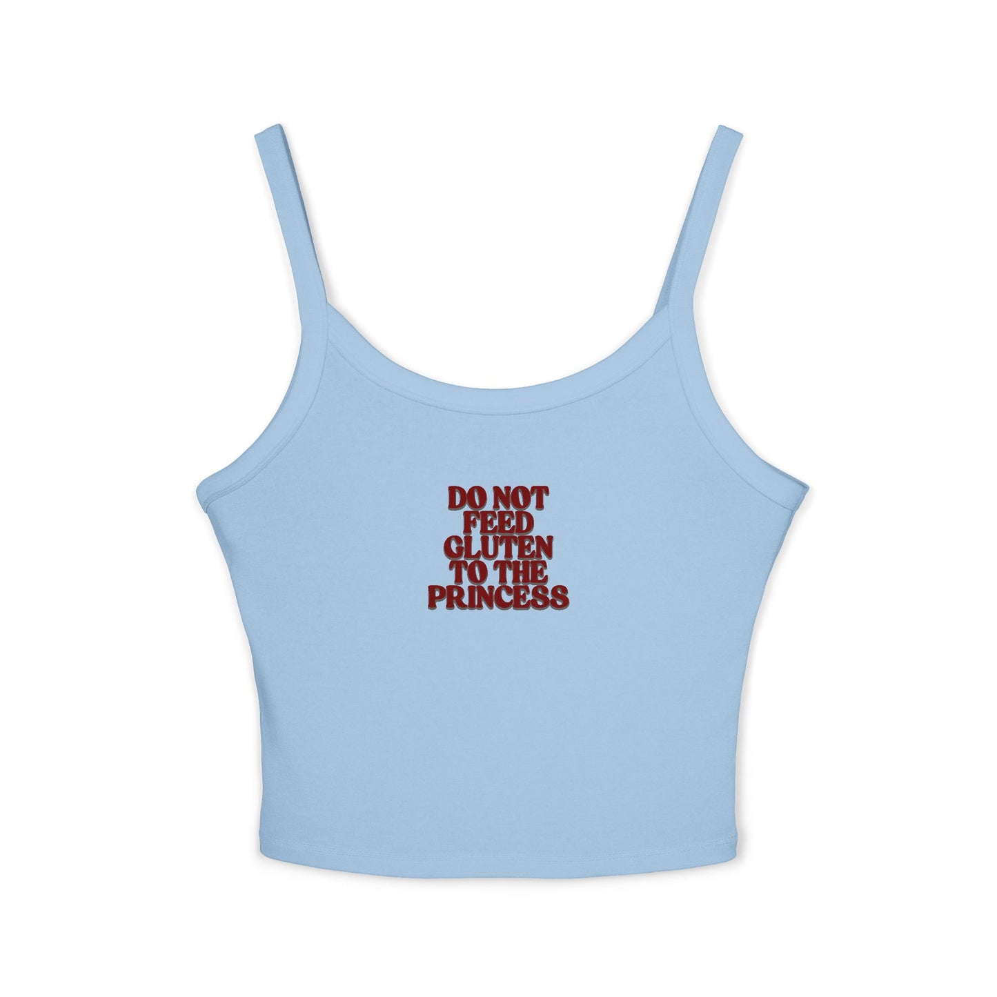 Do Not feed GLUTEN to the Princess Graphic crop top