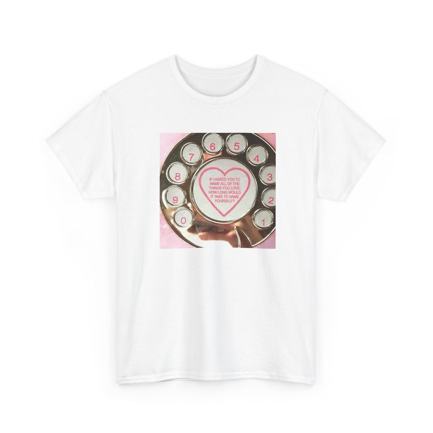 Friday Knights- Vintage Rotary Phone Heart T-Shirt love yourself