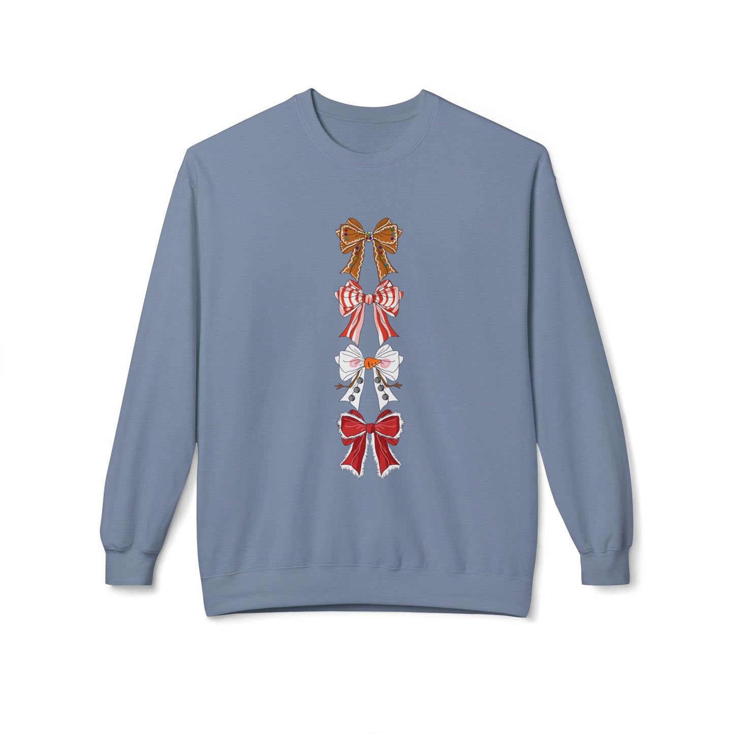 Friday Knights - Holiday Bows Fleece Crewneck Sweatshirt