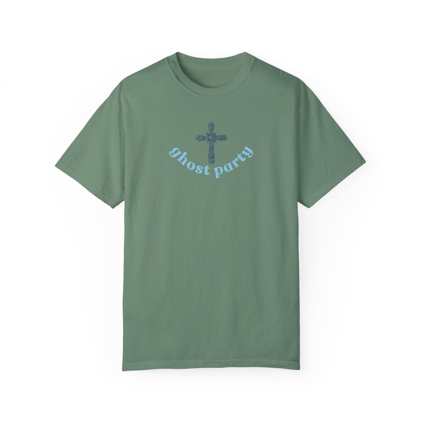 Ghost Party blue cross tee