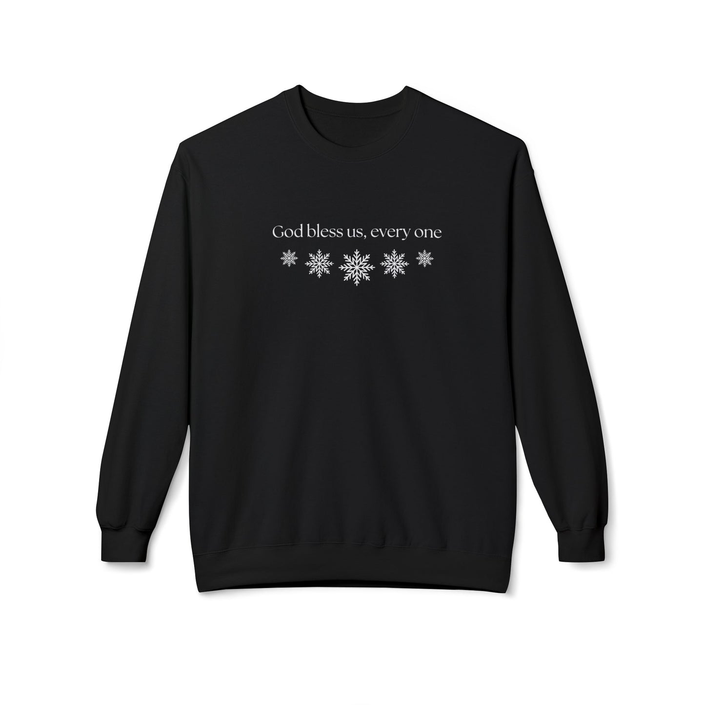 Friday Knights - God bless us, every one Snowflake Holiday fleece Pullover