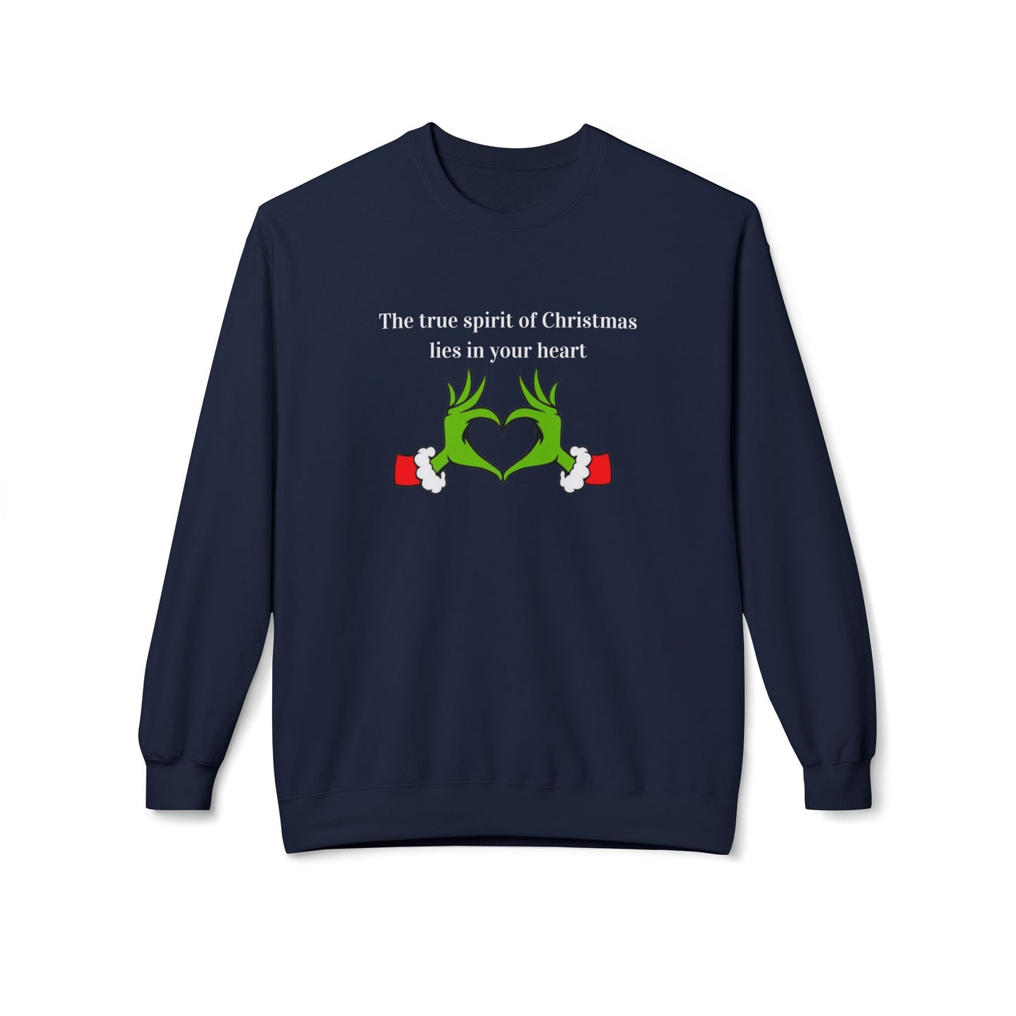 Friday Knights - Grinch the true spirit of Xmas... Fleece Crewneck Sweatshirt