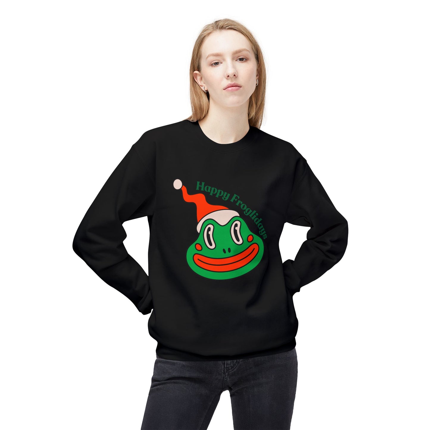 Friday Knights - Happy Froglidays Holiday fleece Sweater