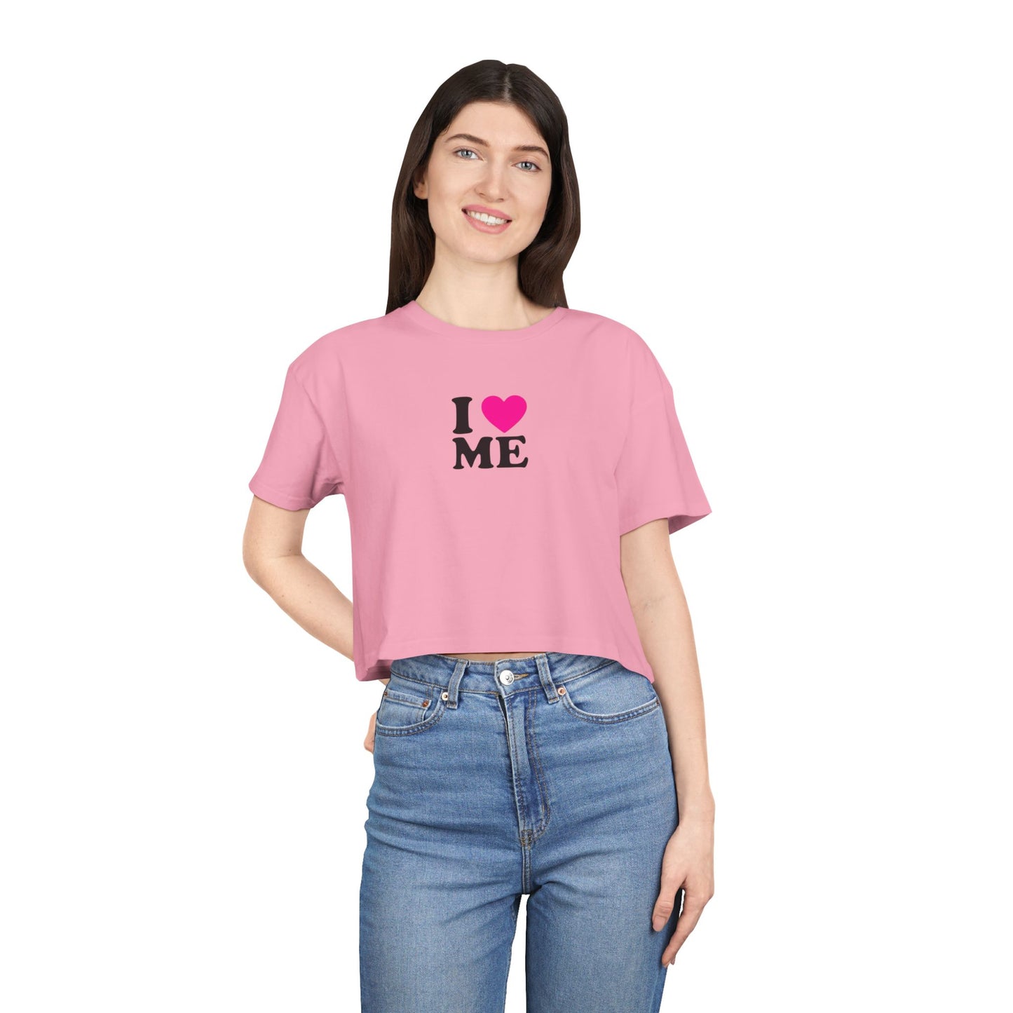 Friday Knights - I Love Me Women's Crop Tee