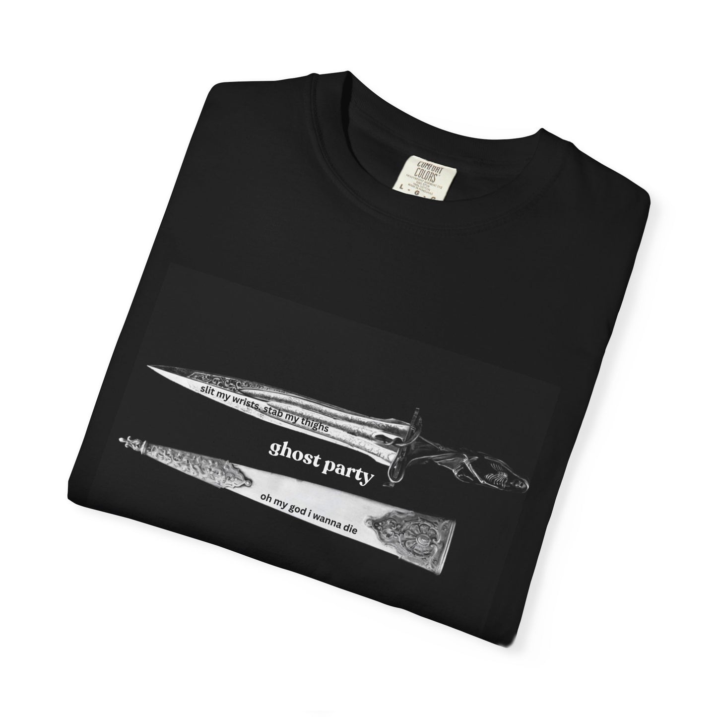 Ghost Party Knife Graphic T-Shirt