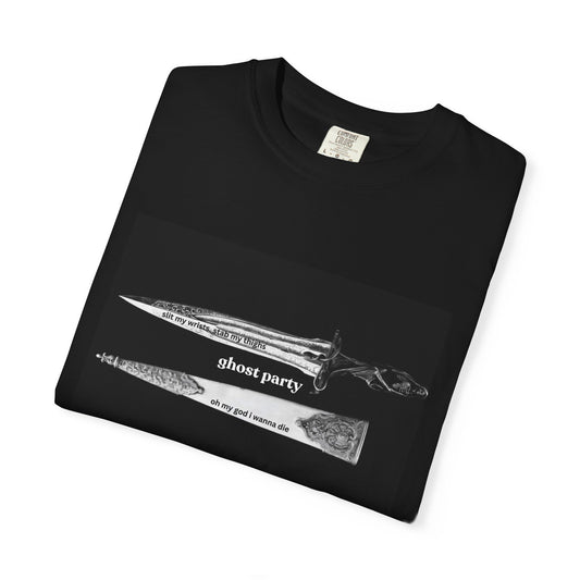 Ghost Party Knife Graphic T-Shirt