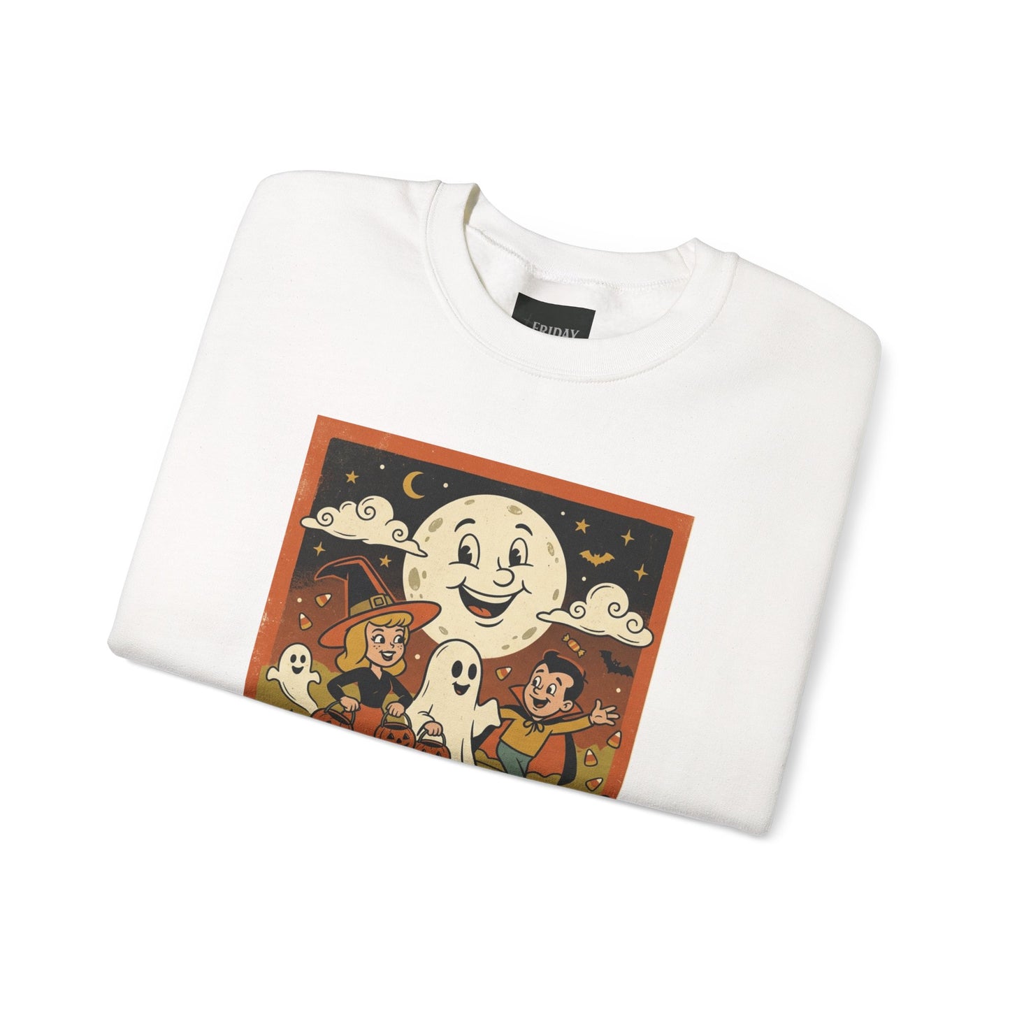 Friday Knights - Halloween Retro Crewneck Sweatshirt Trick Or Treaters