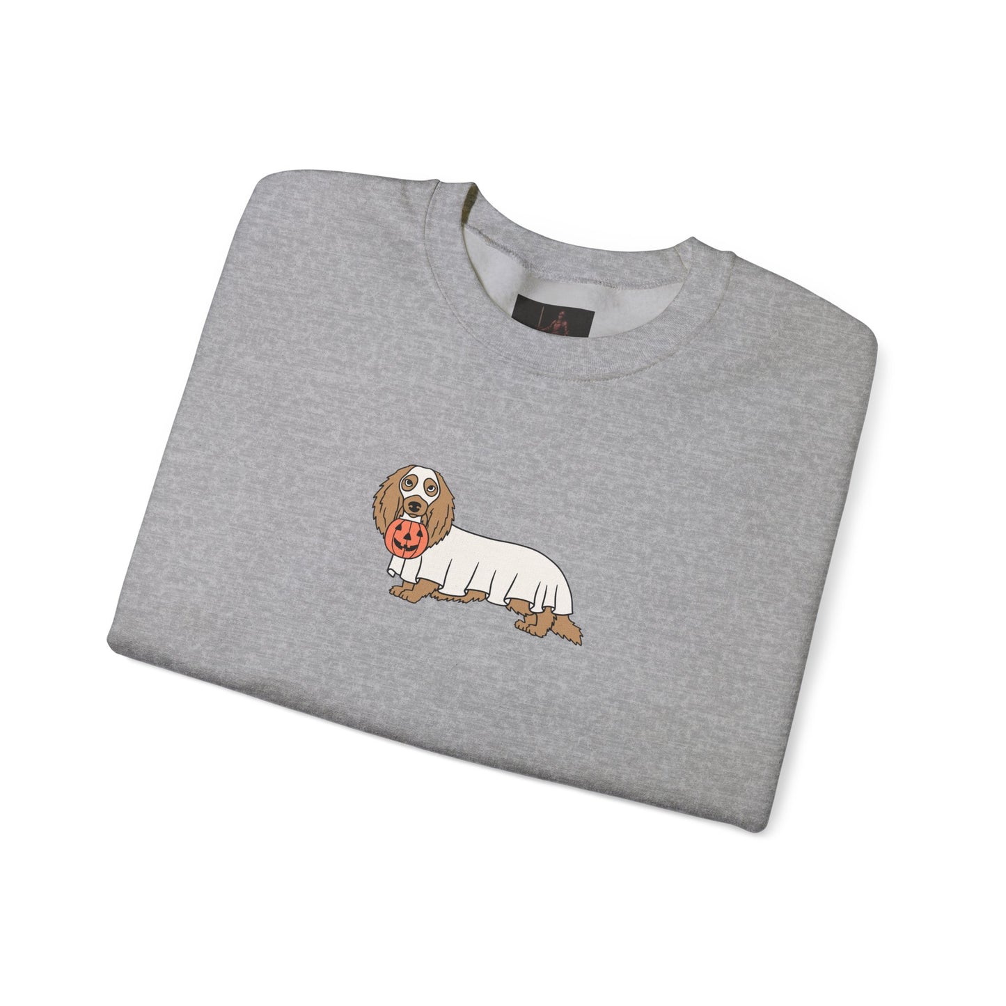 Friday Knights - Dachshund ghost Crewneck Sweatshirt