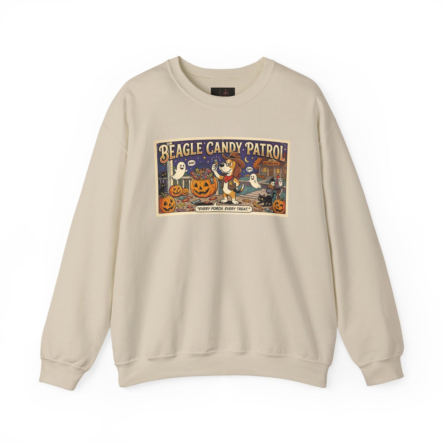 Friday Knights - Beagle Candy Patrol Halloween Crewneck Sweatshirt