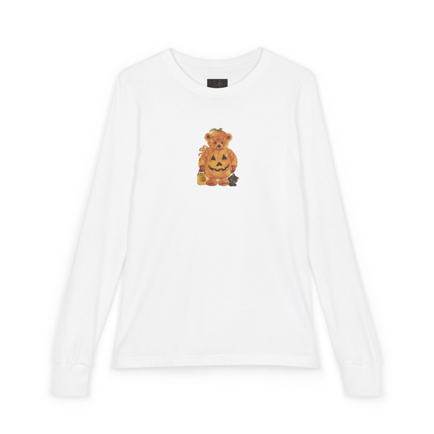 Friday Knights KIDS- Teddy Bear Pumpkin Jack-O’-Lantern Long Sleeve Tee