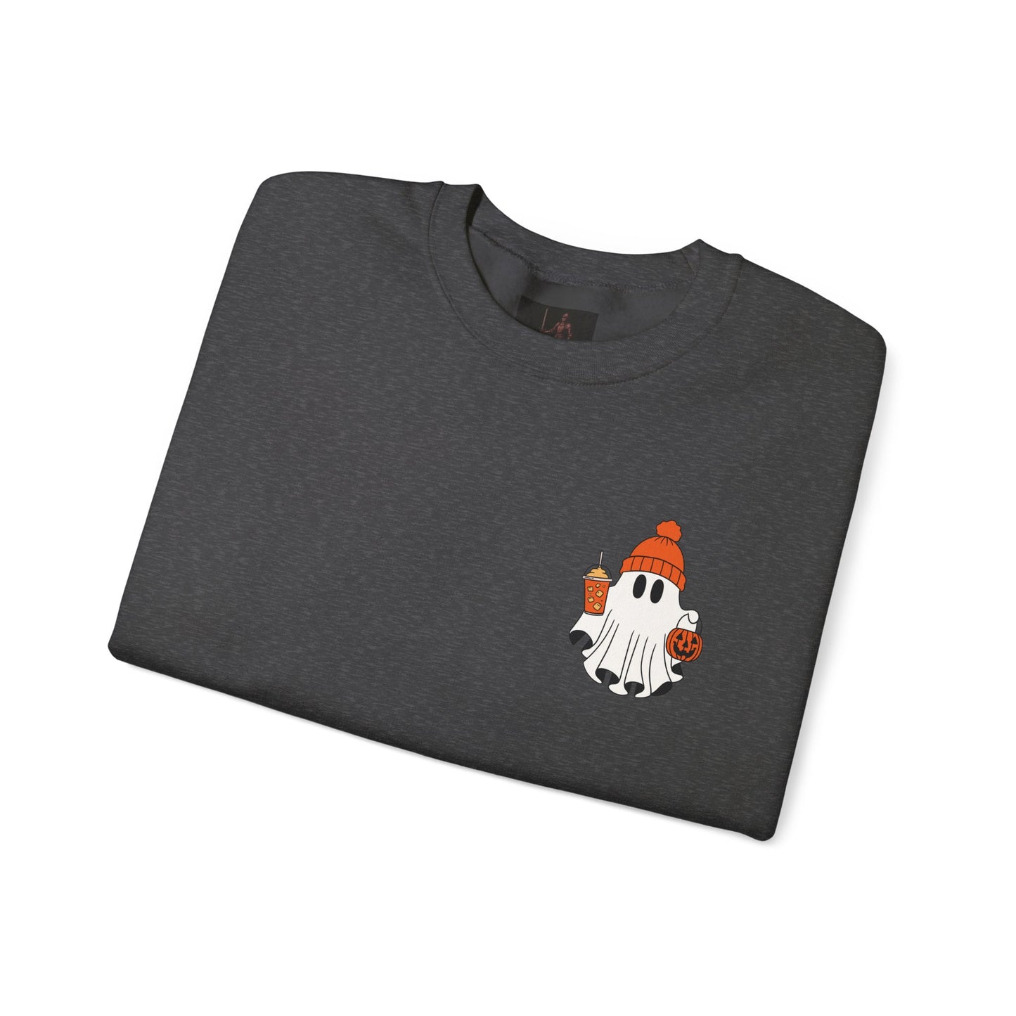 Friday Knights- Ghost in a Beanie Crewneck Sweatshirt