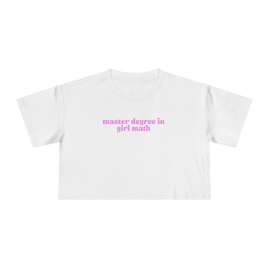 Friday Knights - Master Degree in Girl Math Women's Crop Tee