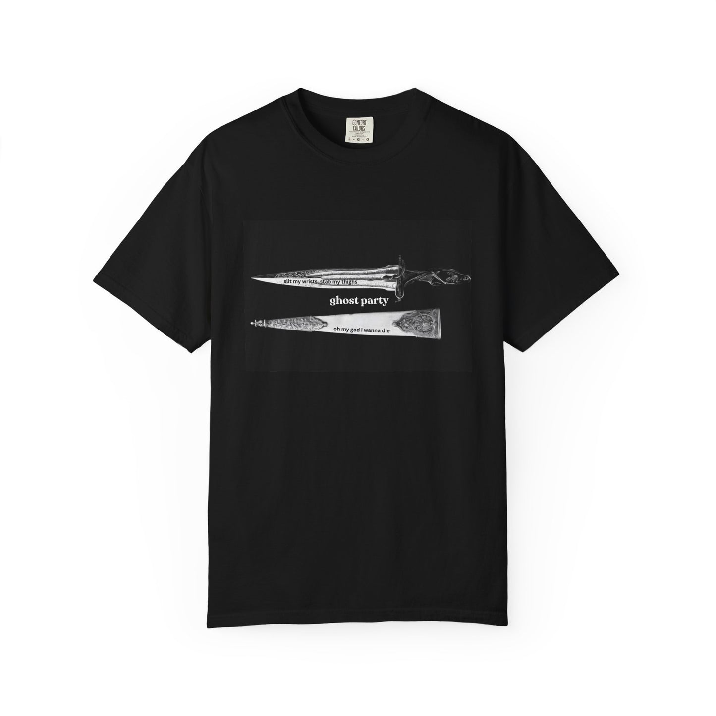 Ghost Party Knife Graphic T-Shirt