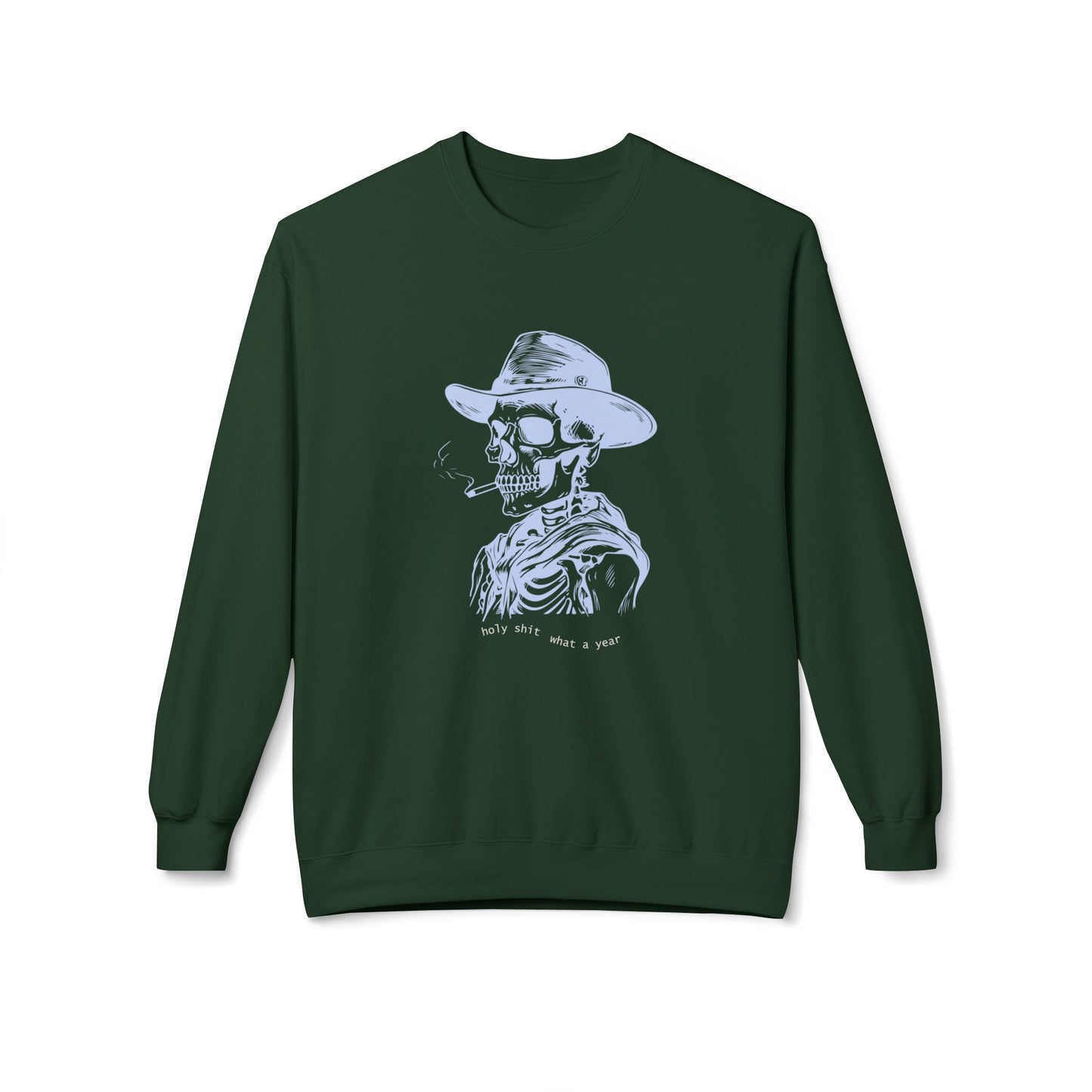 Friday Knights - Holy sh*t what a year Skeleton Crewneck fleece Sweatshirt