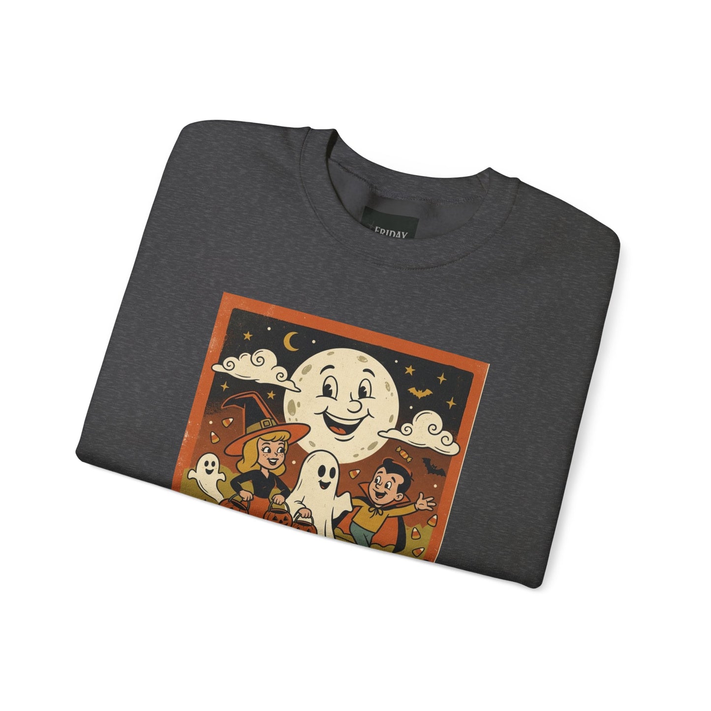 Friday Knights - Halloween Retro Crewneck Sweatshirt Trick Or Treaters