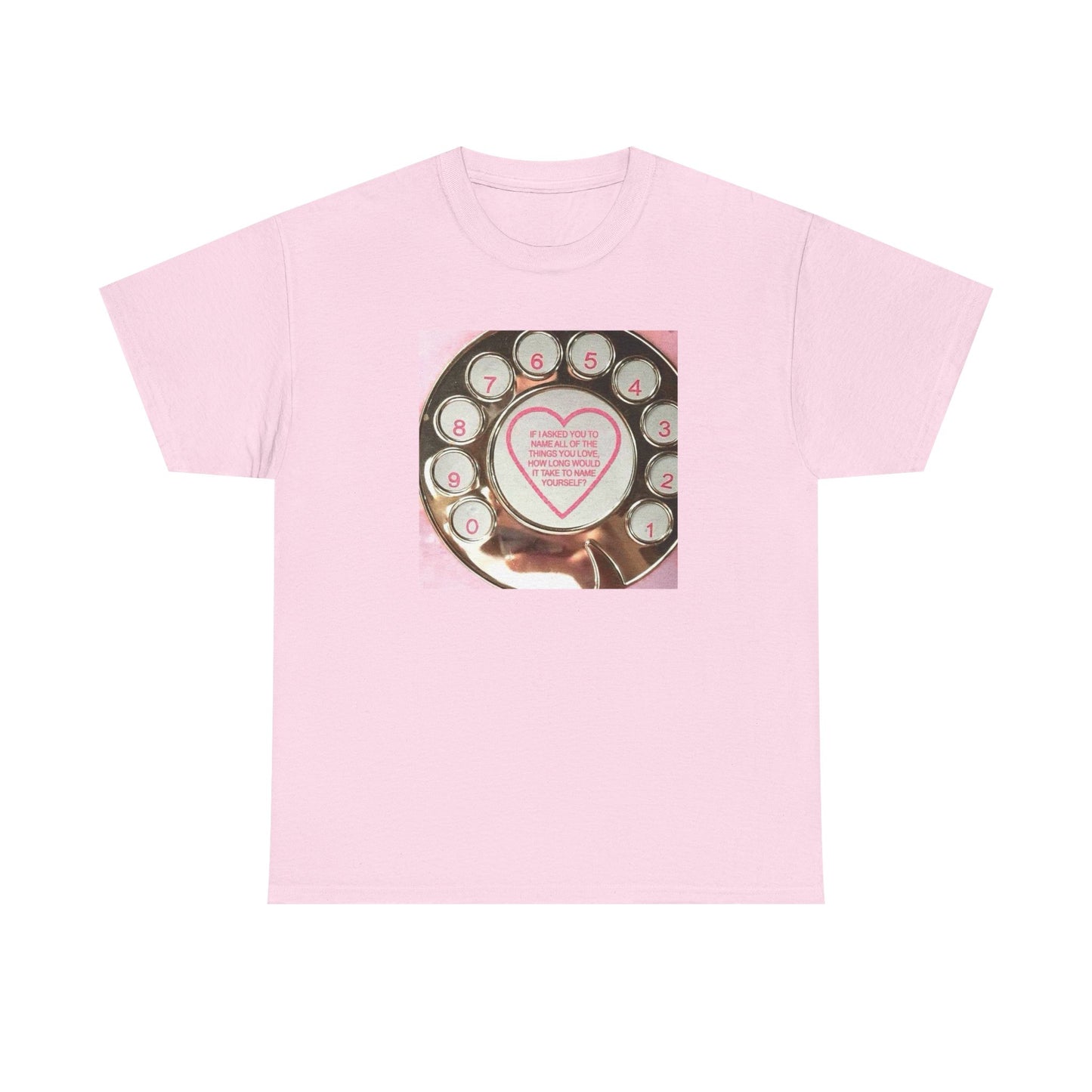 Friday Knights- Vintage Rotary Phone Heart T-Shirt love yourself