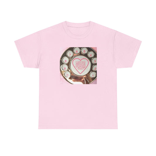 Friday Knights- Vintage Rotary Phone Heart T-Shirt love yourself