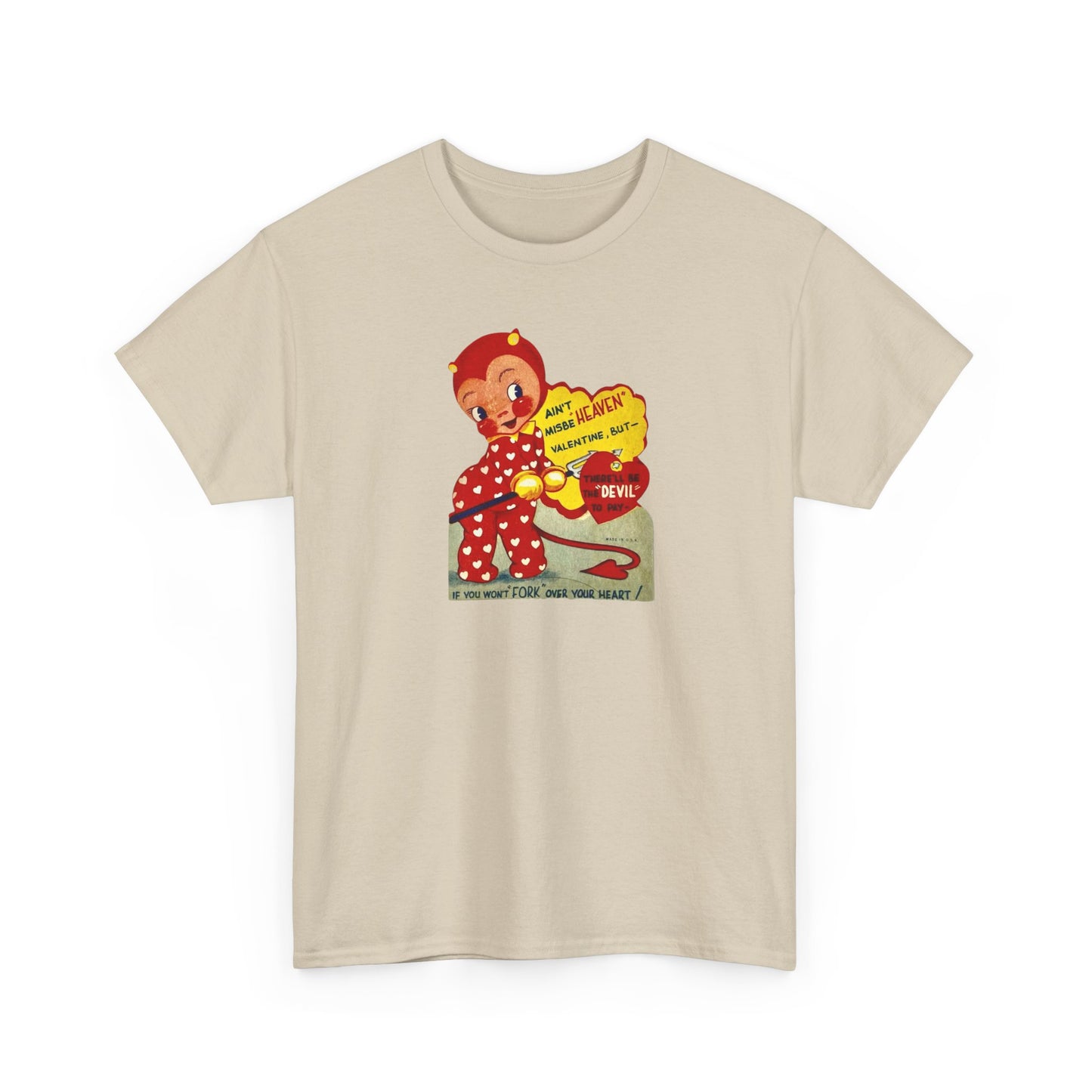 Friday Knights - Fork your heart Devil tee vintage Graphic T-Shirt