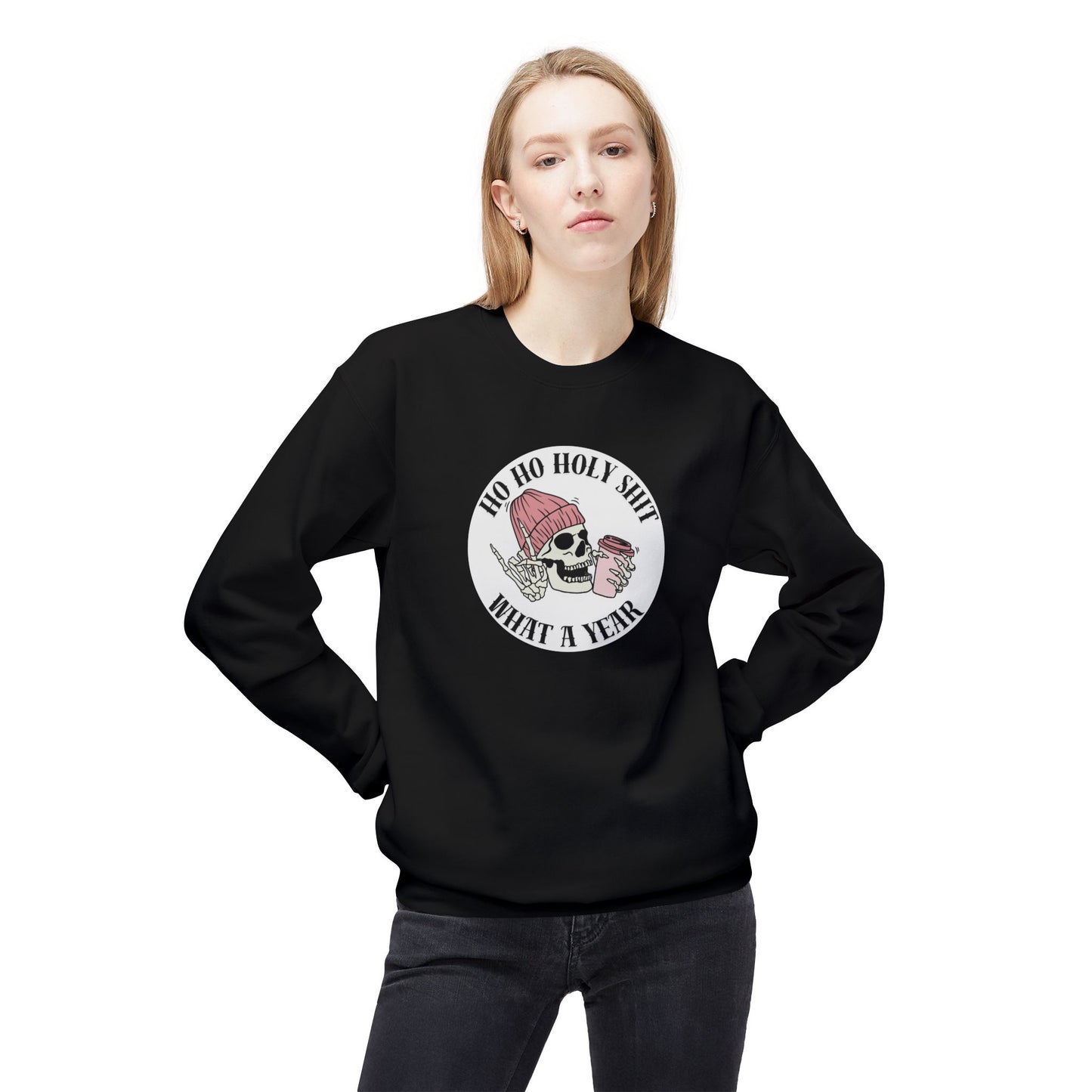 Friday Knights - 'Ho Ho Holy Shit What a Year' fleece crewneck
