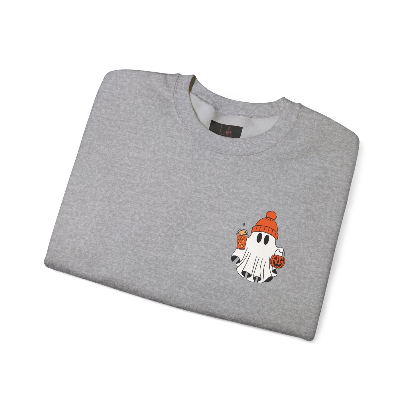Friday Knights- Ghost in a Beanie Crewneck Sweatshirt