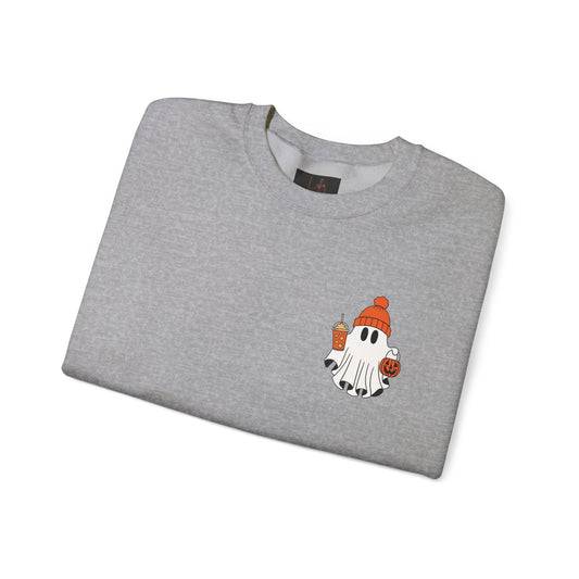 Friday Knights- Ghost in a Beanie Crewneck Sweatshirt