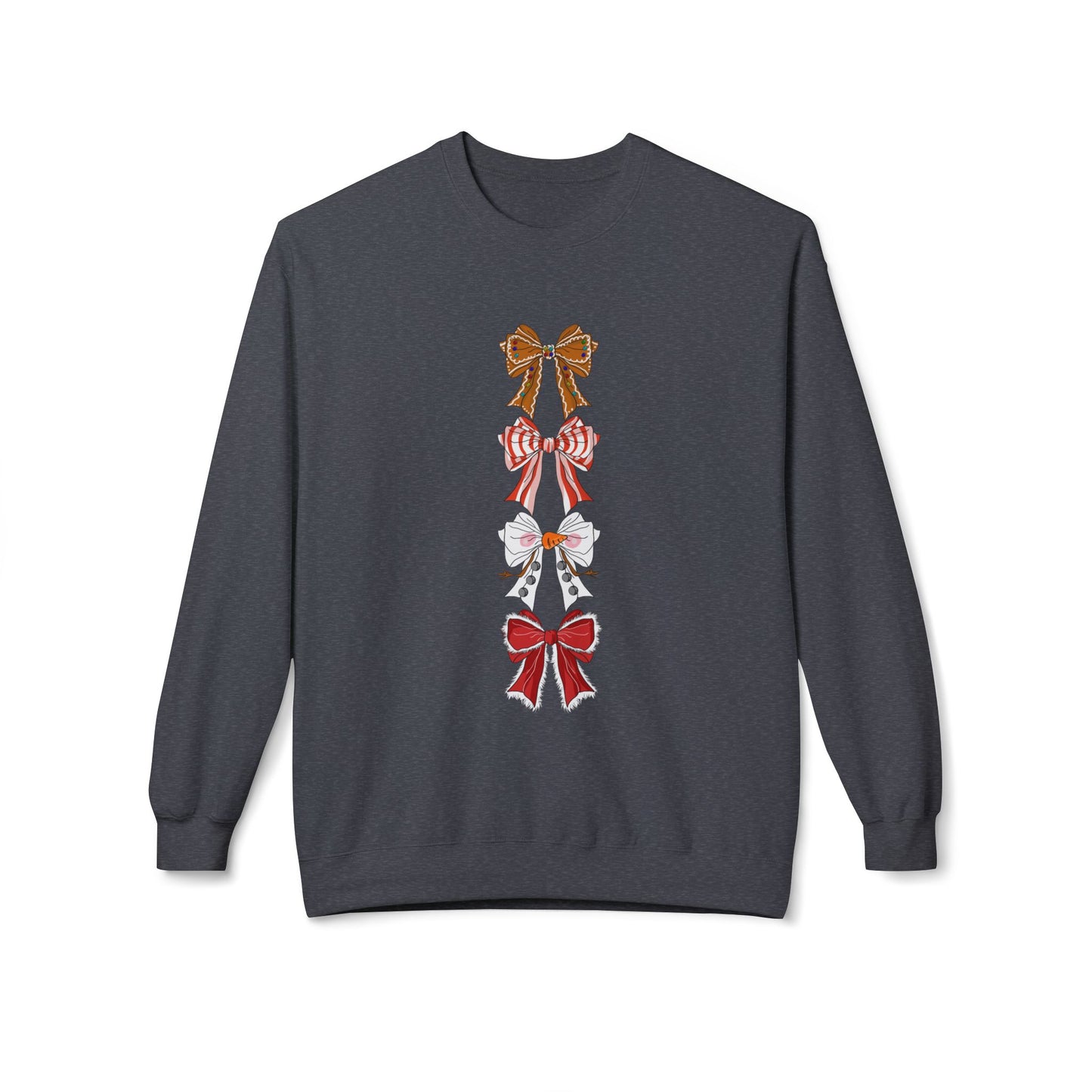 Friday Knights - Holiday Bows Fleece Crewneck Sweatshirt