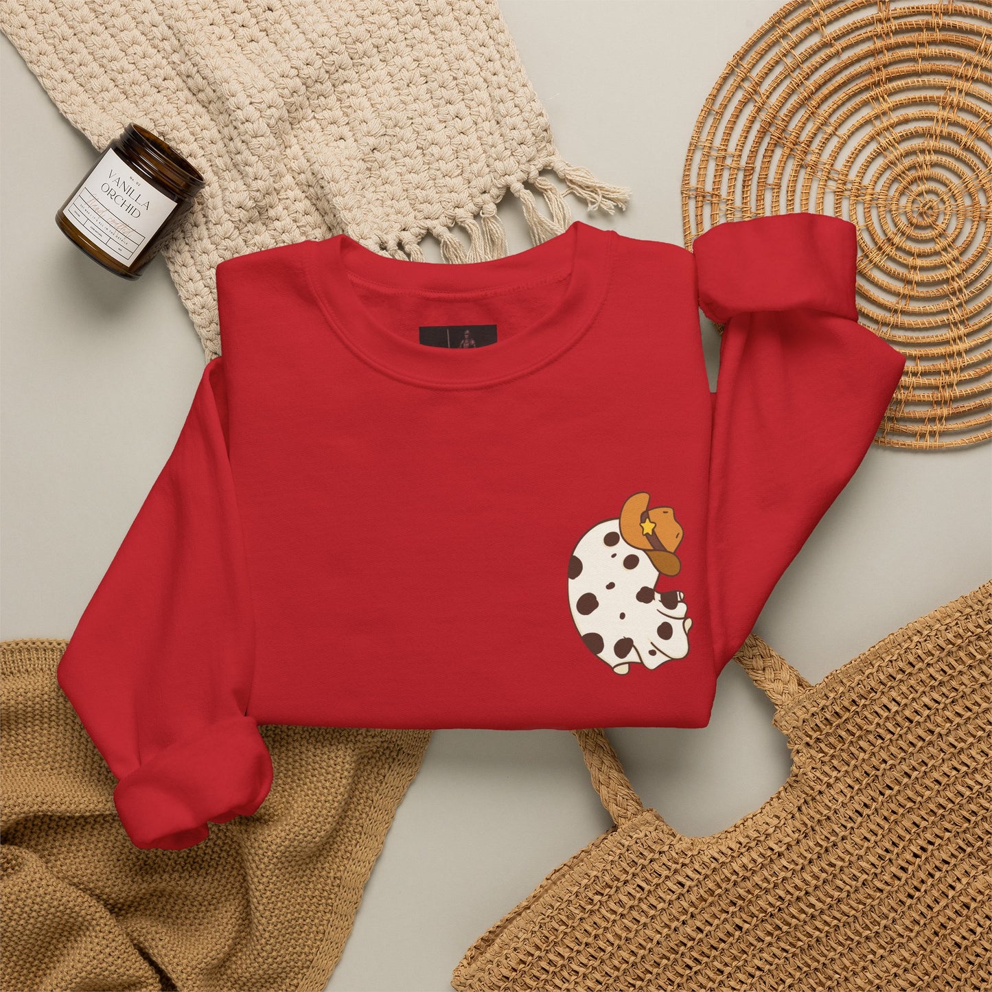 Friday Knights - Cow Spot Ghost Crewneck Sweatshirt