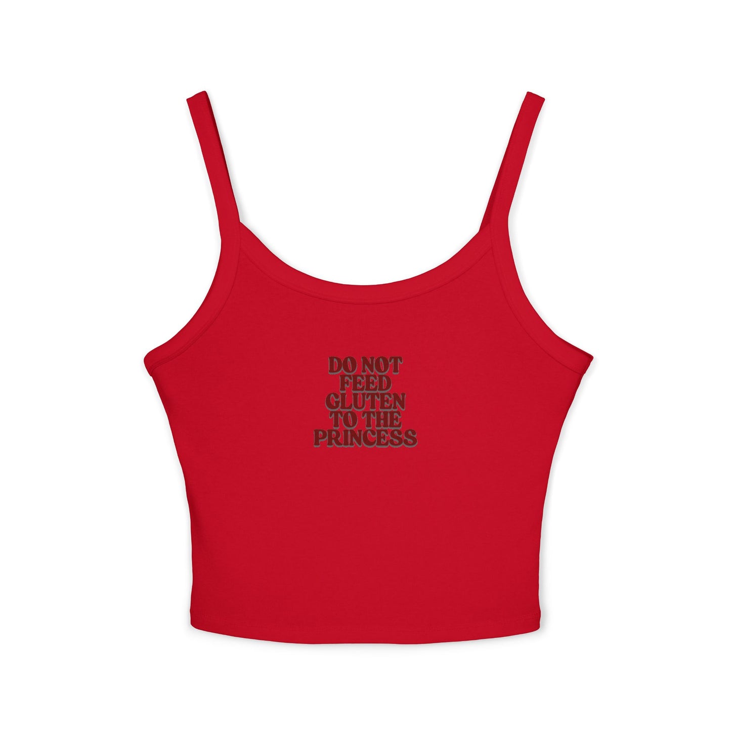 Do Not feed GLUTEN to the Princess Graphic crop top