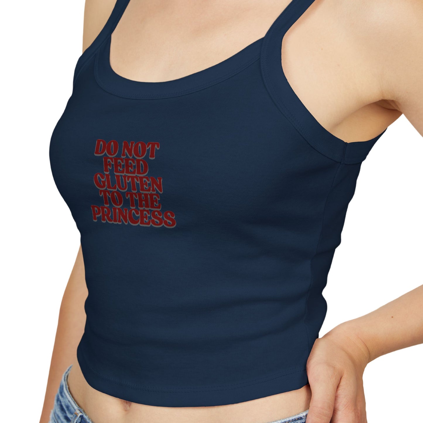 Do Not feed GLUTEN to the Princess Graphic crop top