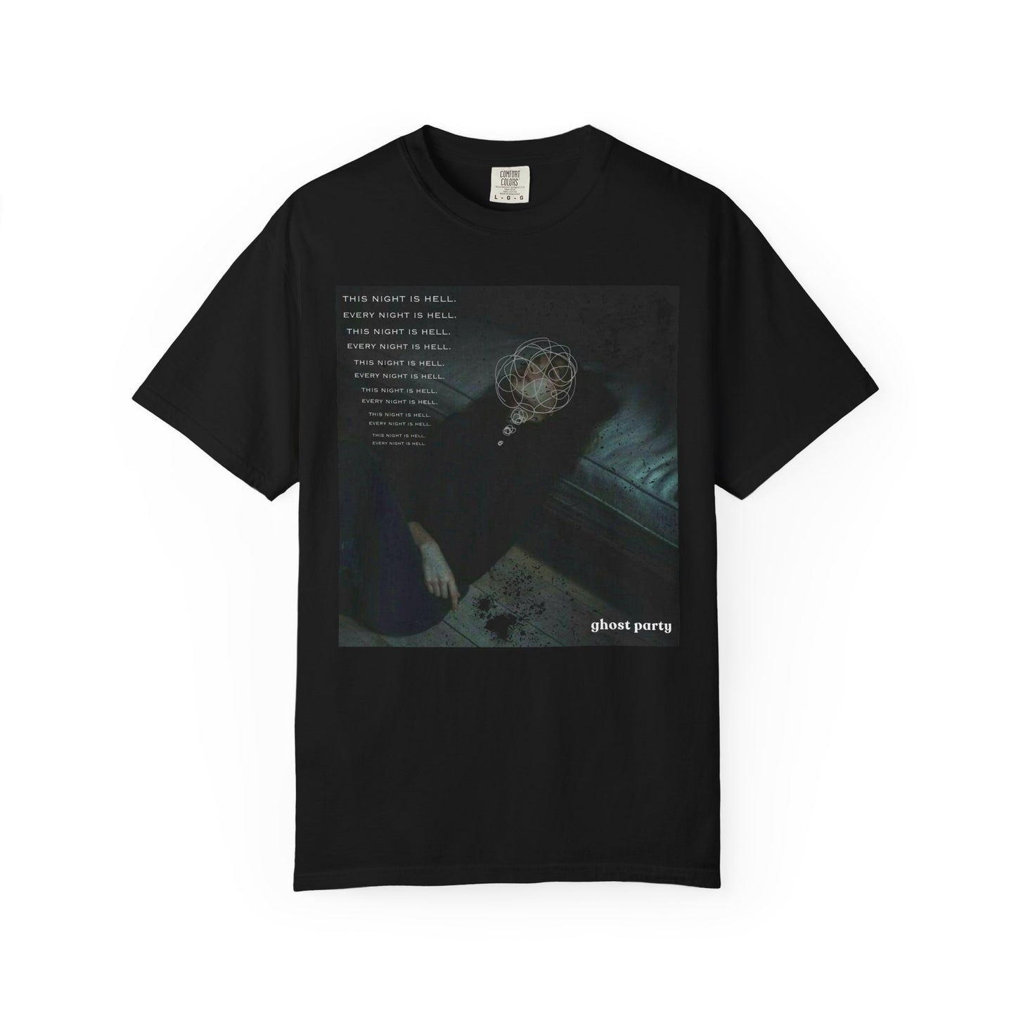 but this night is hell graphic tee