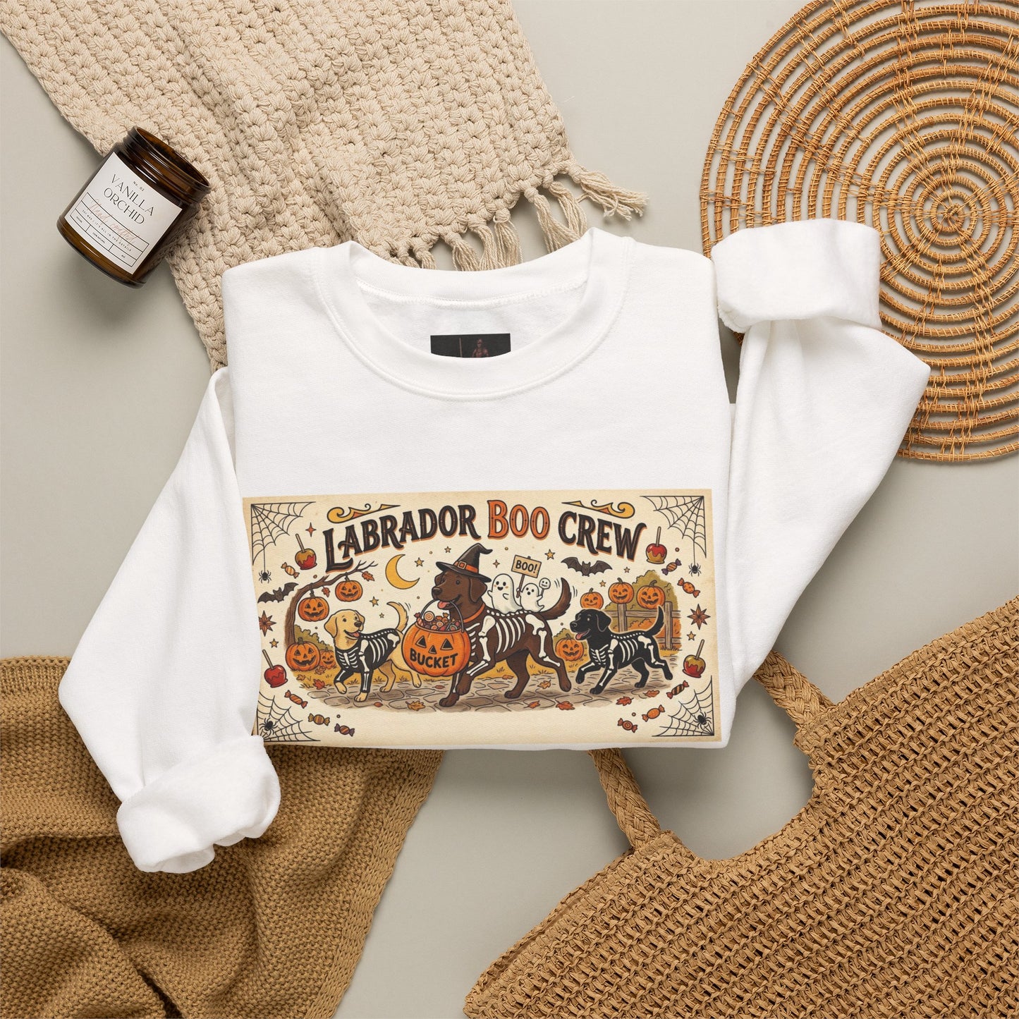 Friday Knights - Labrador Boo Crew Halloween Sweatshirt