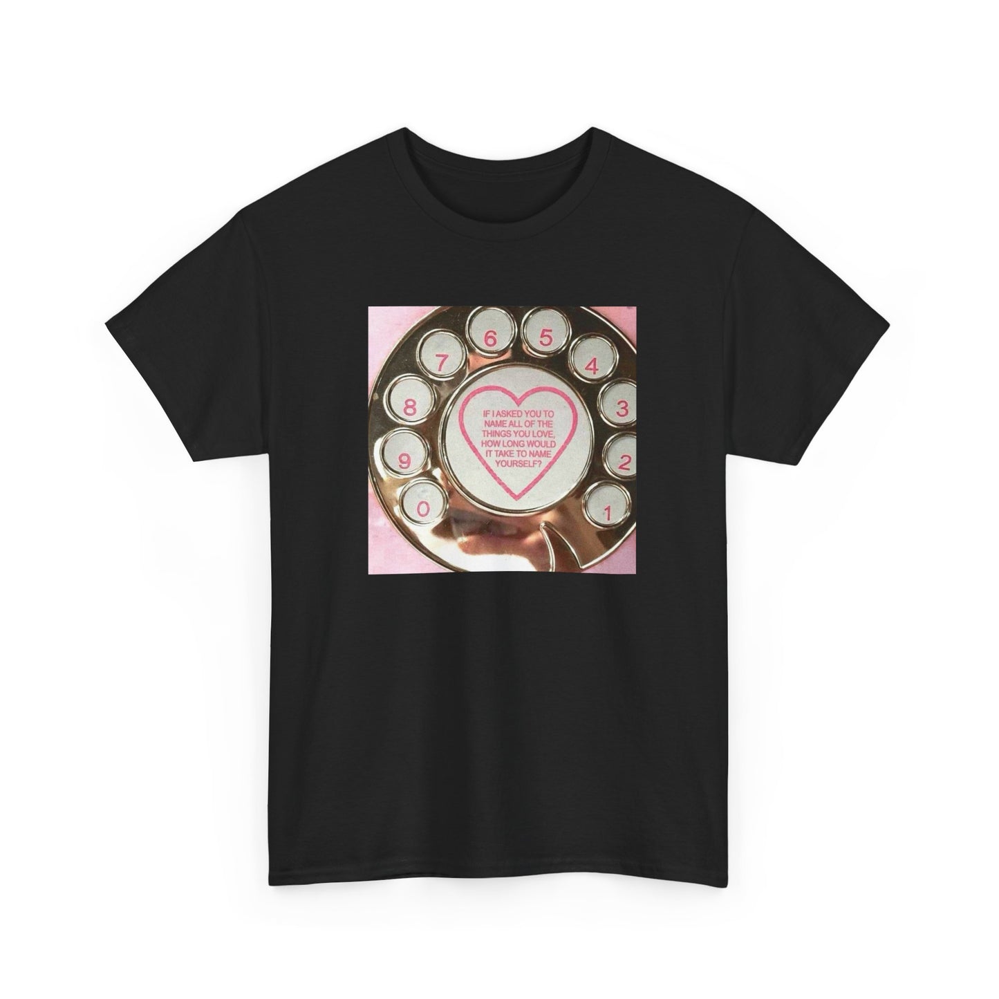 Friday Knights- Vintage Rotary Phone Heart T-Shirt love yourself