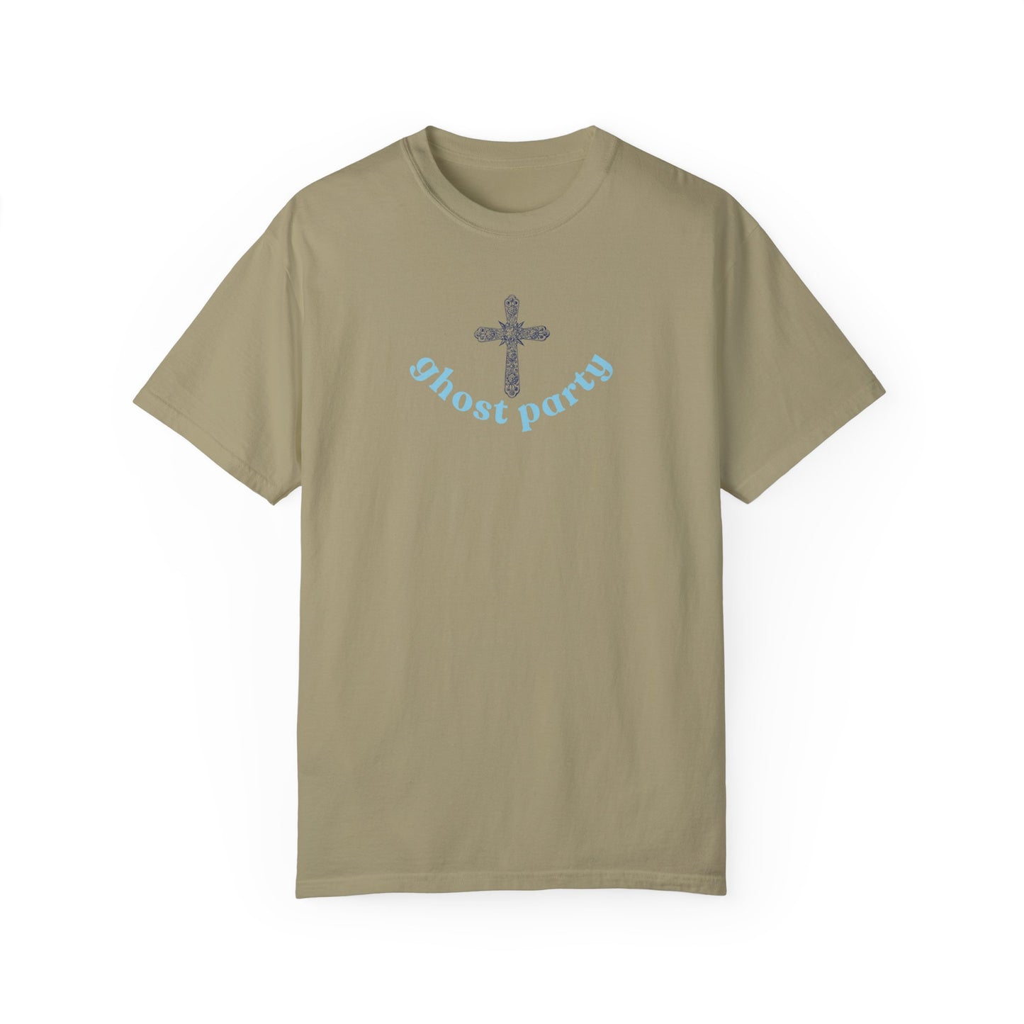Ghost Party blue cross tee