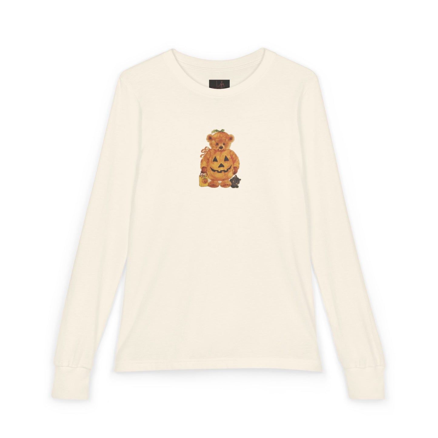 Friday Knights KIDS- Teddy Bear Pumpkin Jack-O’-Lantern Long Sleeve Tee