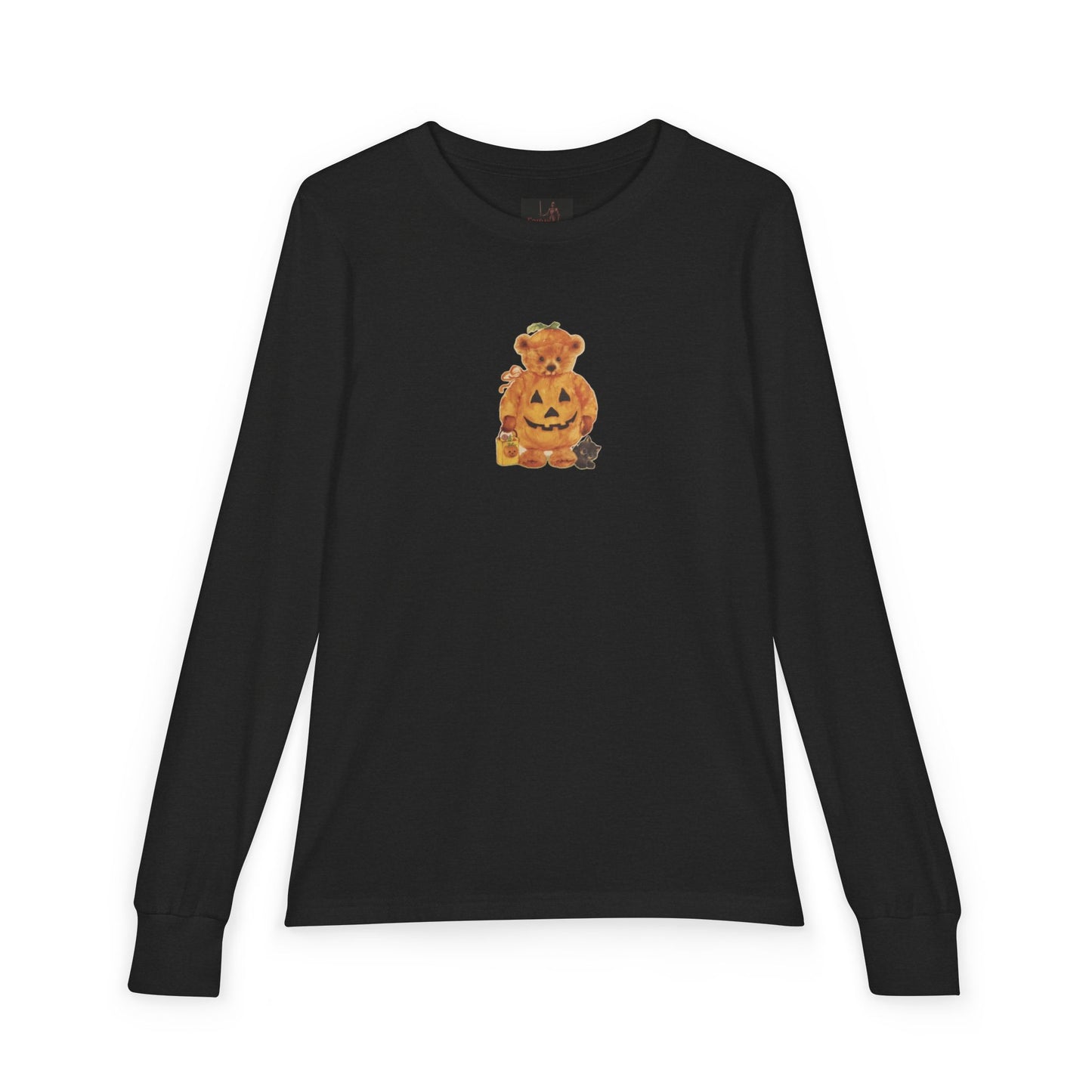 Friday Knights KIDS- Teddy Bear Pumpkin Jack-O’-Lantern Long Sleeve Tee
