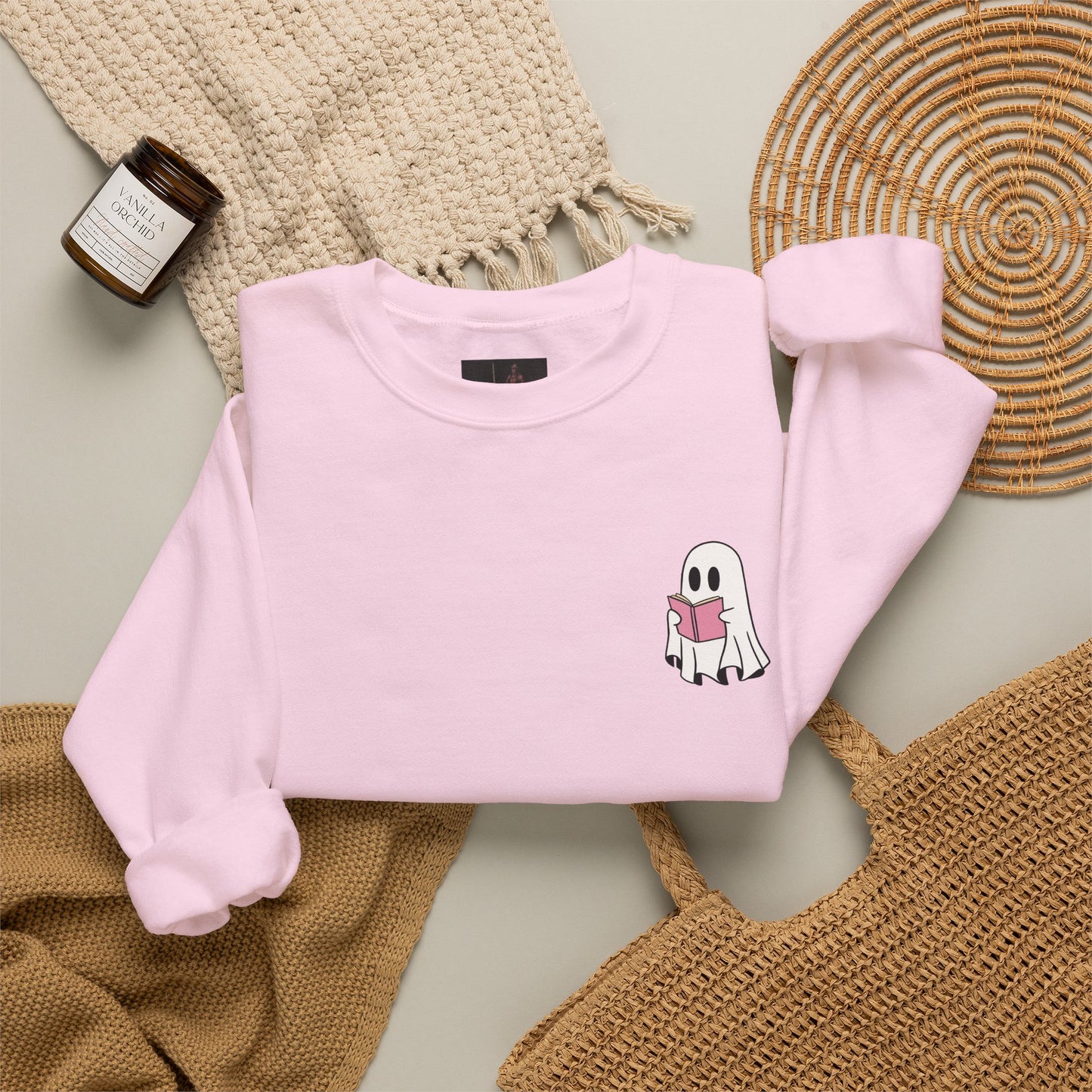 Friday Knights - Ghost Reading Crewneck Sweatshirt